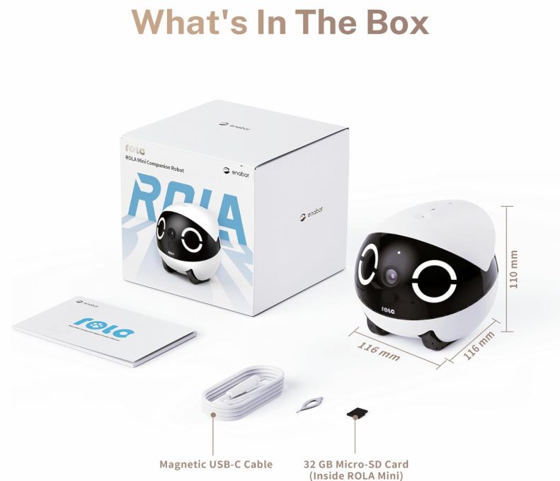 Rolo Mini – Smart 360° Home Companion Robot